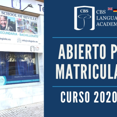 Abierto Plazo Matriculacion CBS Language Academy 2020-2021