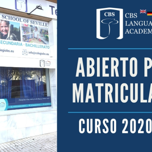 Abierto Plazo Matriculacion CBS Language Academy 2020-2021